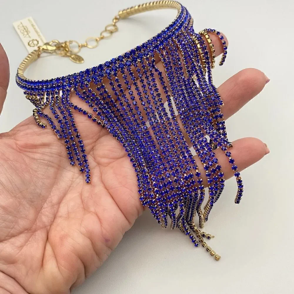 Amrita Singh Blue Crystal Statement Choker